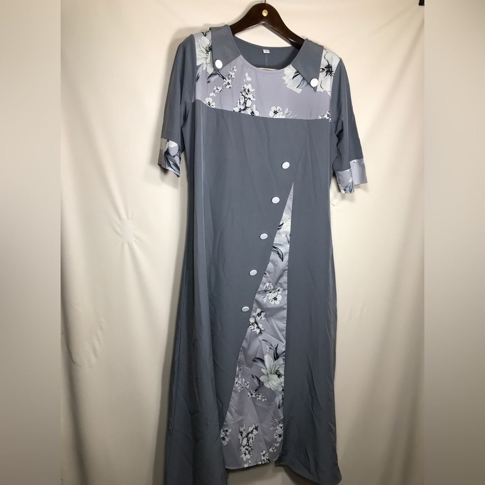 Just Fashion Now Dress Womens Size XL Grey Short Sleeve